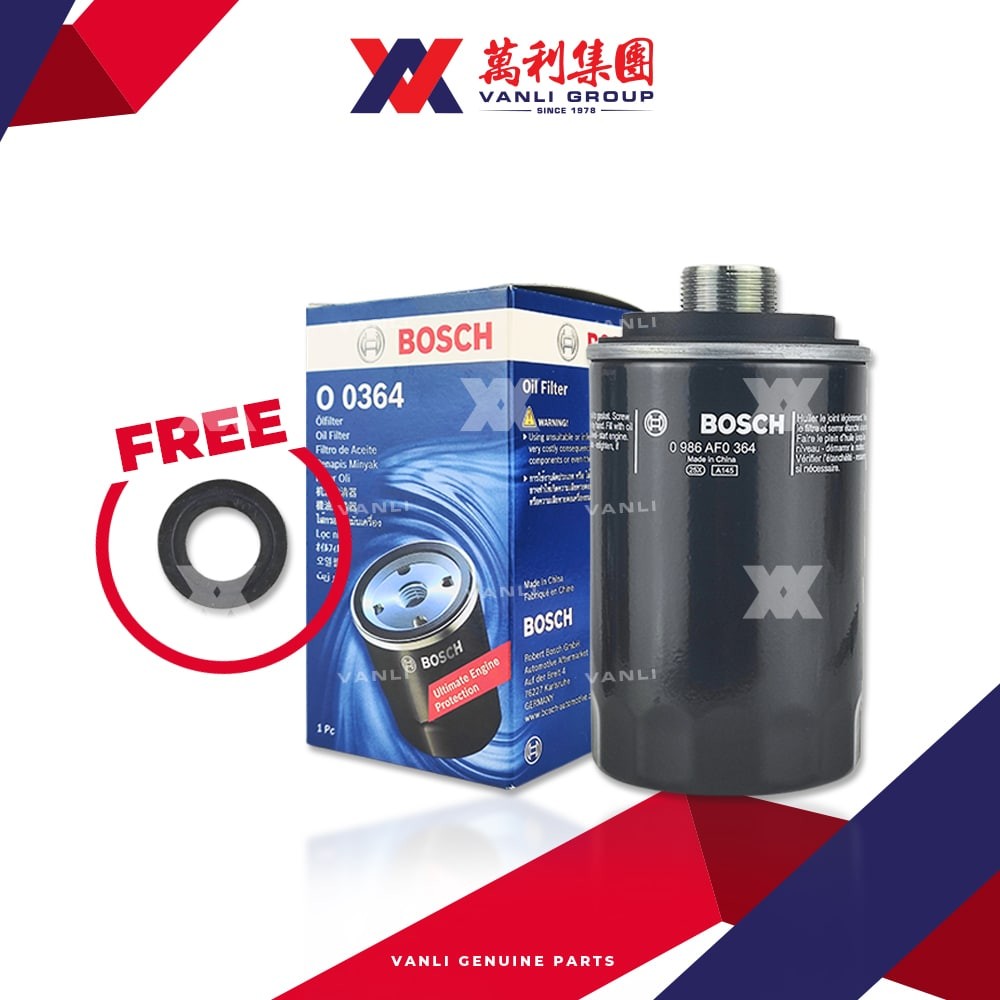 BOSCH OIL FILTER - PROTON X70/AUDI/VOLKSWAGEN (0986 AF0 364) | Shopee ...