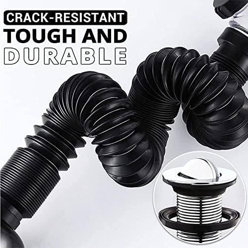 Flexible Drain Hose with Siphon Expandable Extendable Sink Drain Pipe ...
