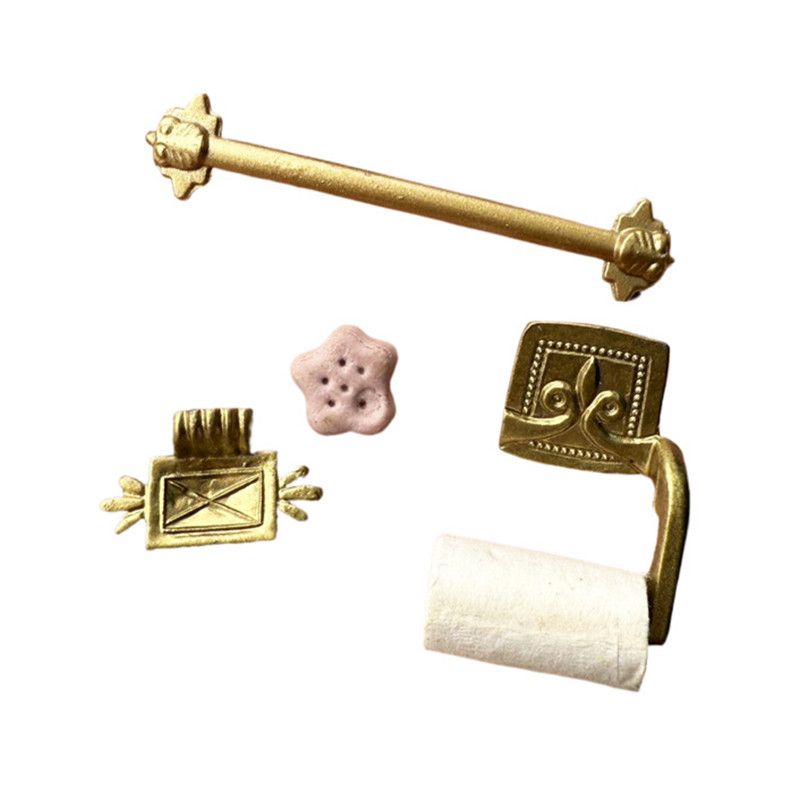 Mypink 1/12 Dollhouse Simulation Paper Towel Rack Soap Rack Towel Rack ...