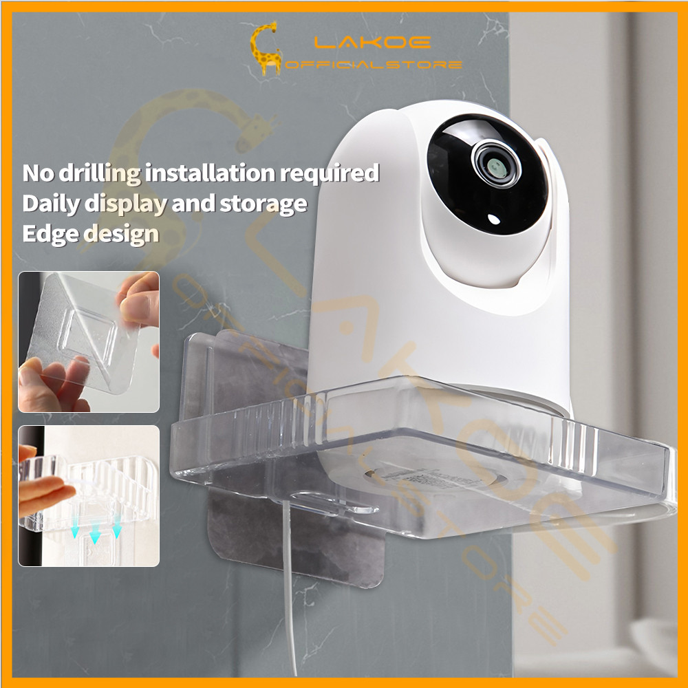 LAKOE Penyangga CCTV No Drill Camera Rack Waterproof Floating Shelf for ...