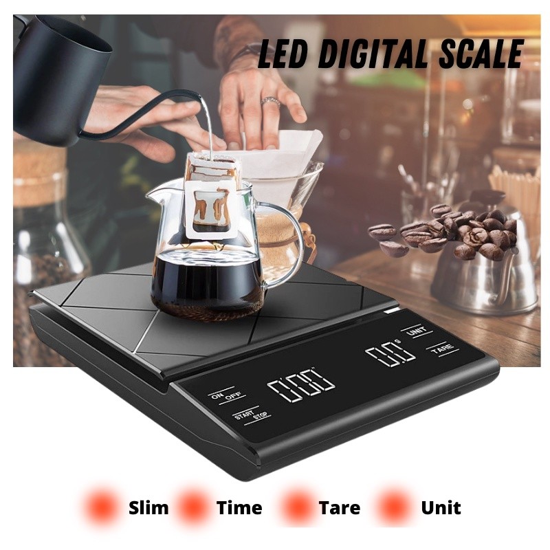 [My Stock] Digital Barista Coffee Scale & Kitchen Scale with Timer 0.1 ...