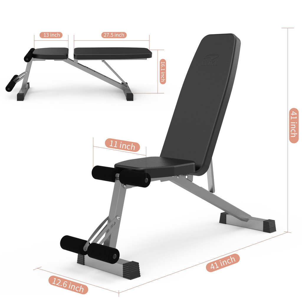 Leikefitness Dumbbell chair adjustable gym bench workout sit up chair ...