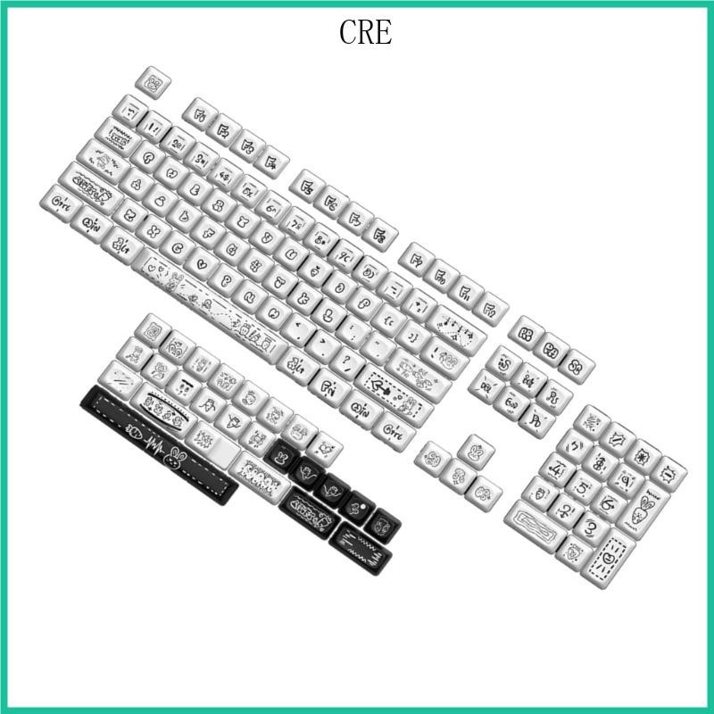 CRE 131Keys MOA Profile Cute Carrot Rabbits Keycap for Mechanical ...