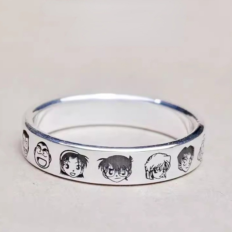 Famous Detective Cartoon Ring for Men and Women, New Niche Minimalist ...
