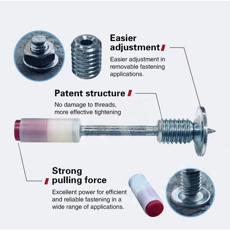 Gun Nail Gun Screws Gun Nails Mini Threaded Nails Nut Mini Gun Nail ...