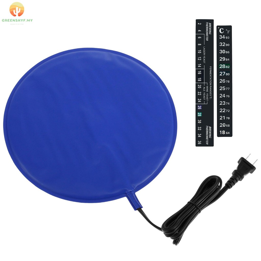 Brewing and Fermentation Heating Pad with 2 Temp Strips and Temperature ...
