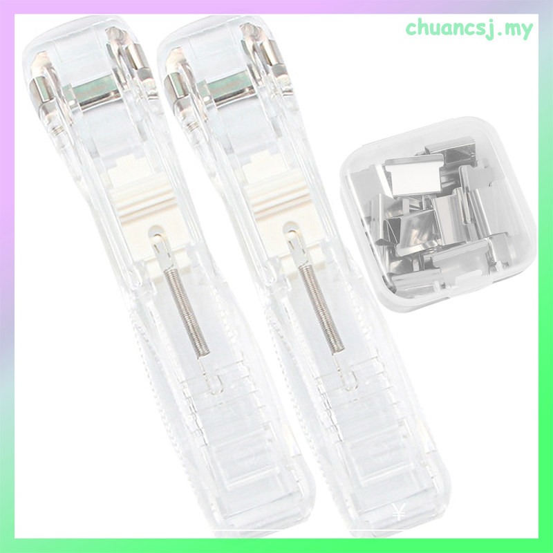 Paper Clip Dispenser Stapler Desktop Set Office File Binding Machine ...