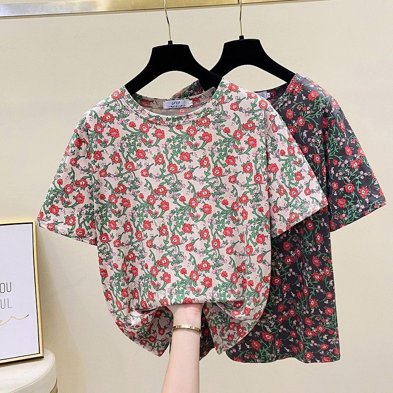 Large Size Ladies Pure Cotton ShortSleeved TShirt Women 2023 Summer