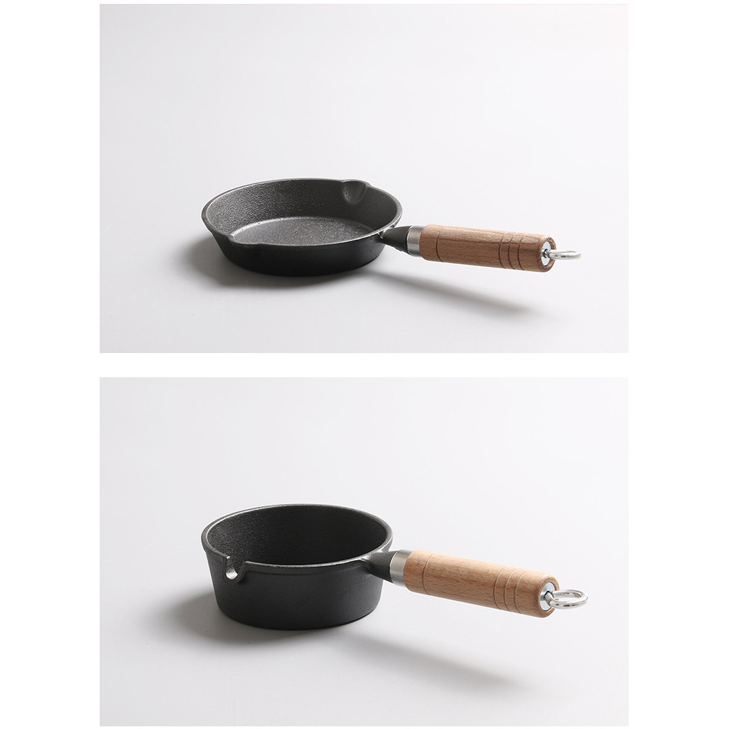 Smooth Cast Iron Skillet Egg Pan PreSeasoned Cast Iron Pan Cast
