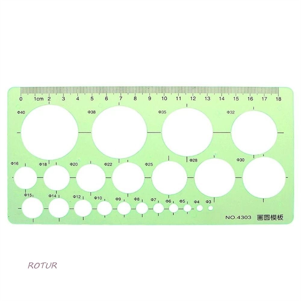 ROTUR Template Ruler Measuring Tool Stationery Students Stencil Multi ...