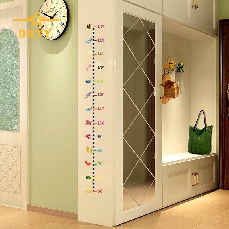 Height Measure Wall Sticker Cartoon Home Decoration Growth Chart Decals ...