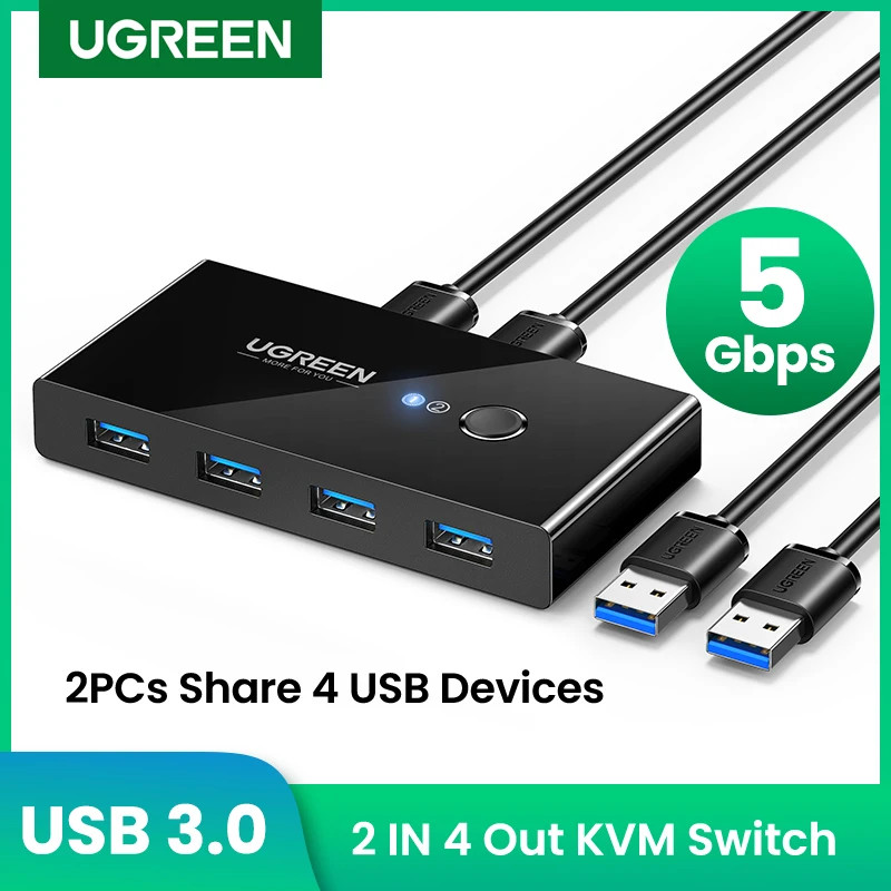 UGREEN USB Switcher USB 3.0 2.0 Sharing 4 Devices Switch for Windows10 ...