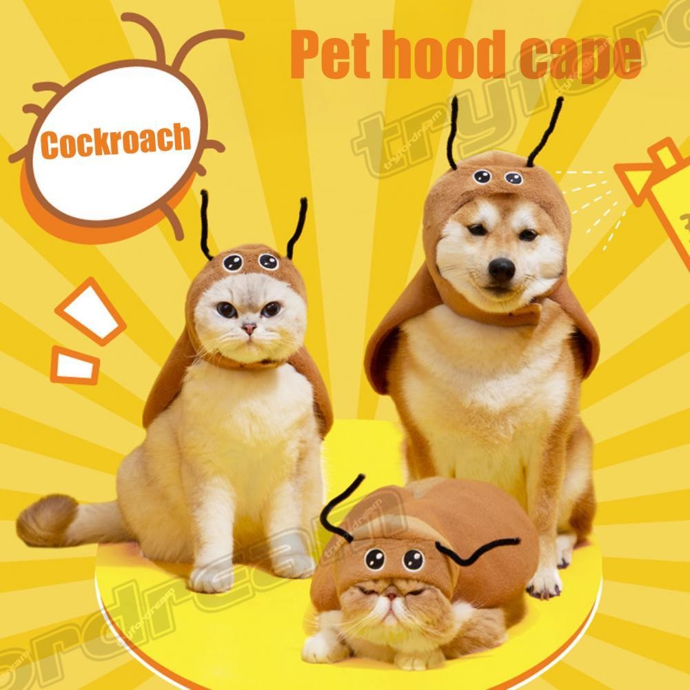 Cat Cockroach Cape Pet Costume with Cockroach Design for Cats Dogs Pet ...