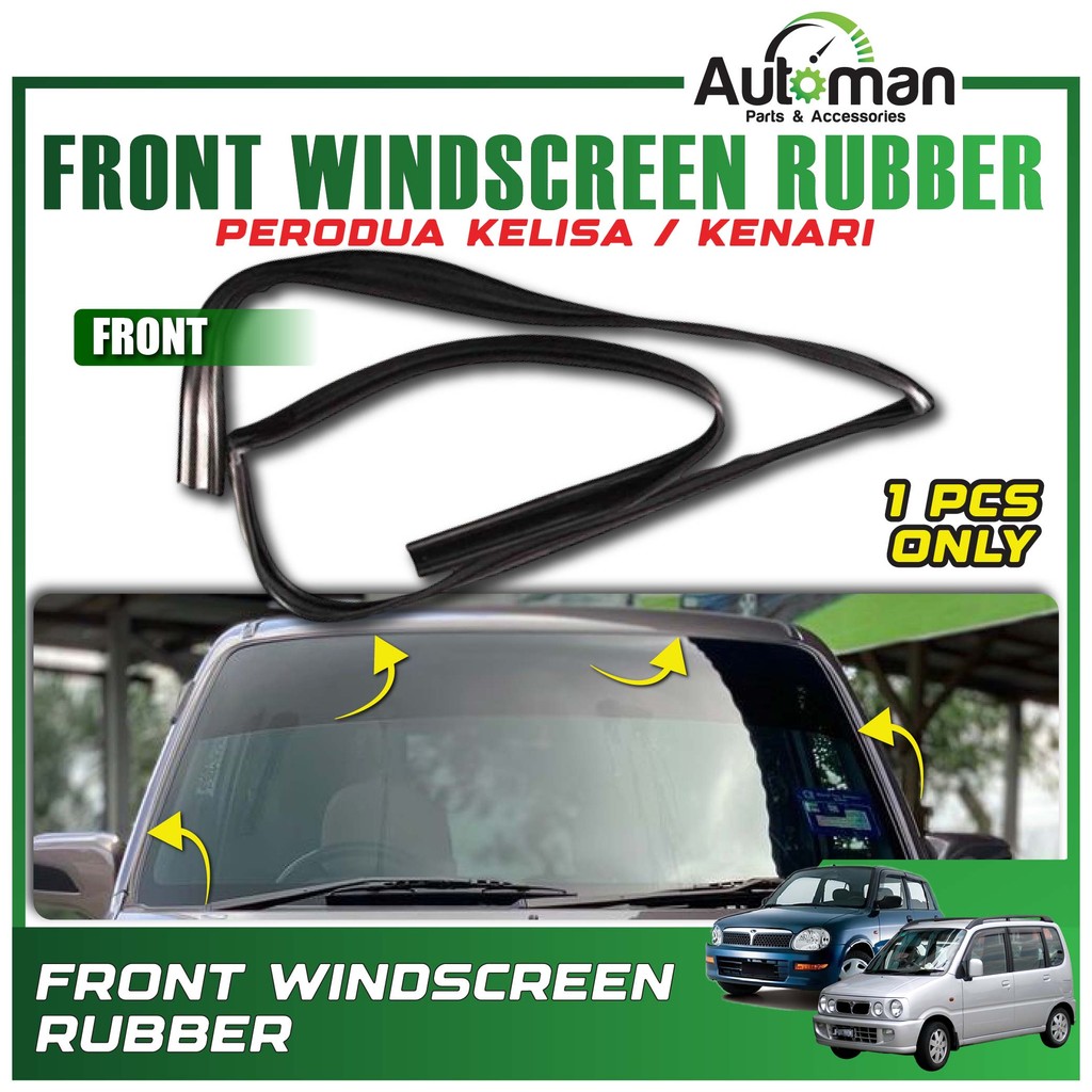 Perodua Kelisa Kenari Front Windscreen Moulding Rubber Replacement Part ...