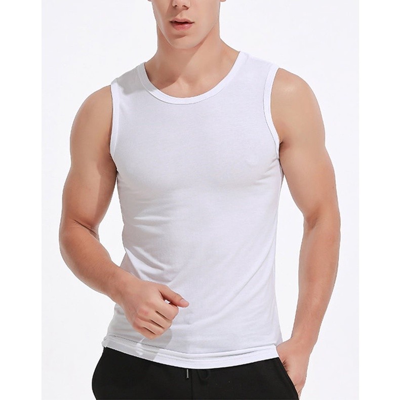 JCP MR Men Adult Plain Cotton Singlet / Tank Top / Sleeveless Cool Airy