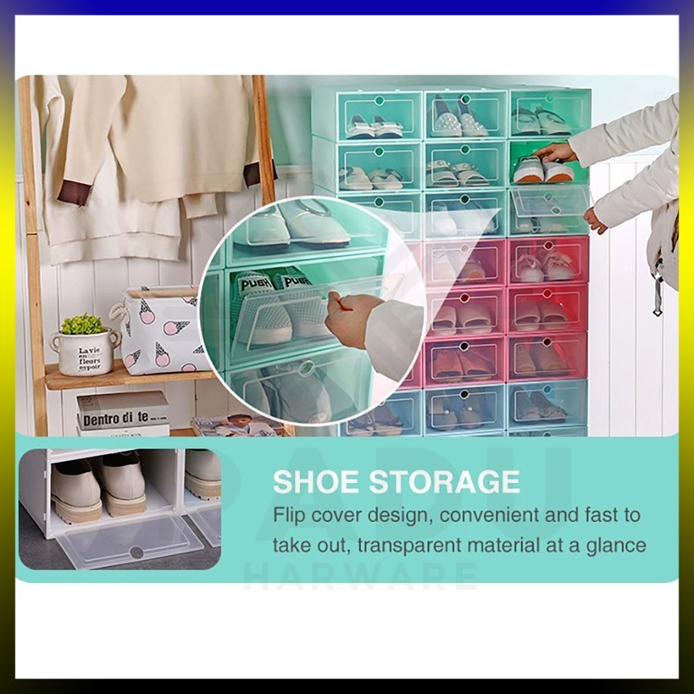 Stackable Drawer Shoes Shoe Box Storage Rack Foldable Attachable ...