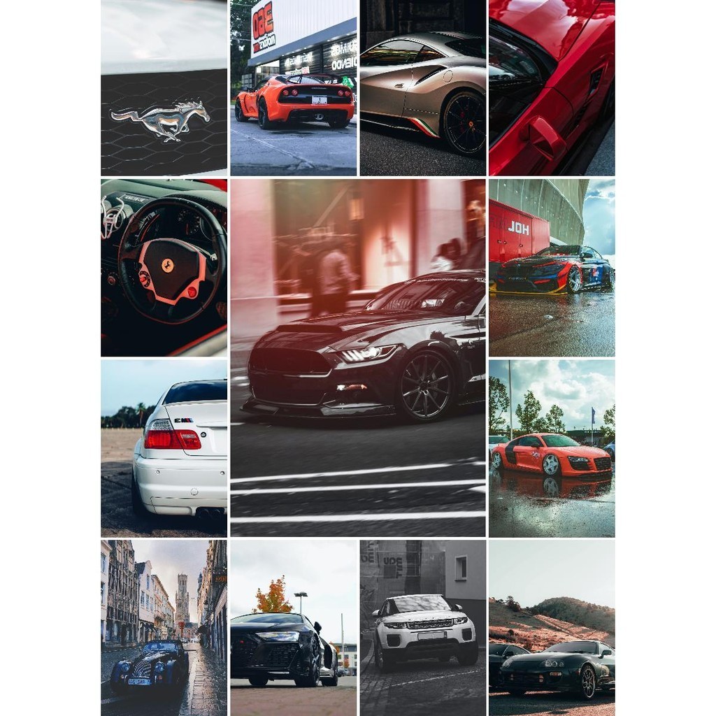 Poster Koleksi Kereta Klasik Ford Mustang - Cetakan Seni Dinding ...