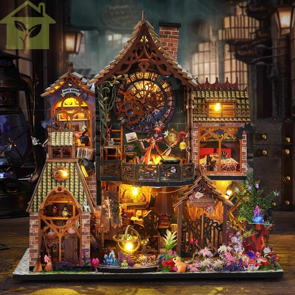 DIY Miniature Dollhouse Kit 1:24 Scale 3D Wooden Dollhouse Making Kit ...