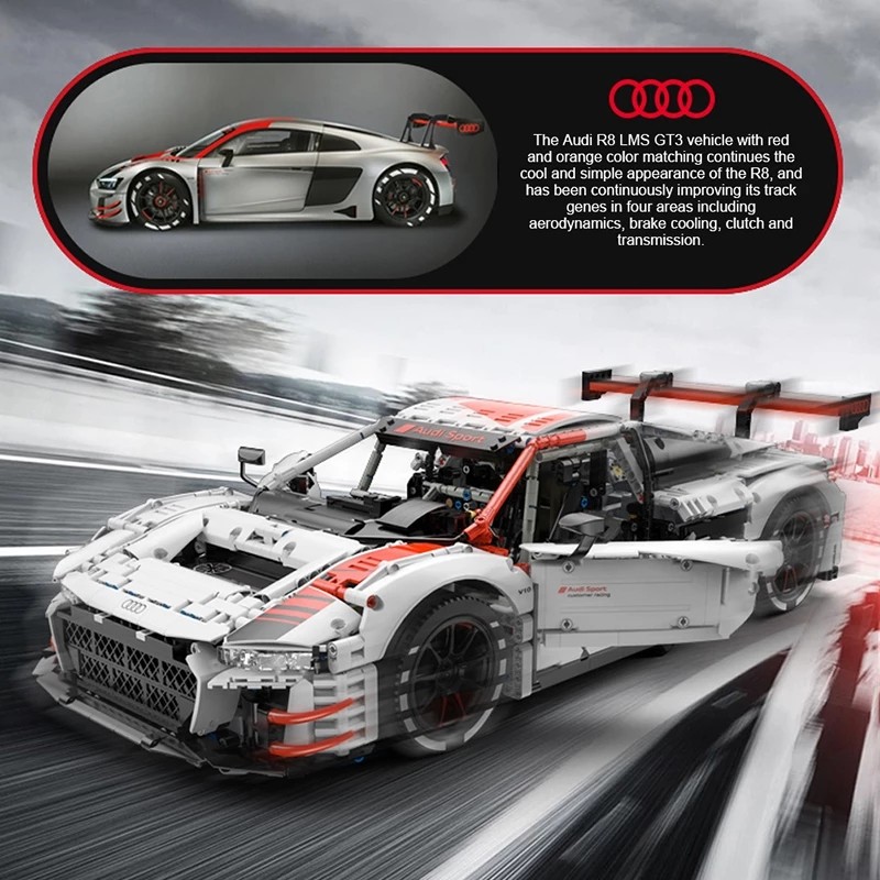 Rastar 99310 1:8 Audi R8 LMS GT3 (Static Version) Super Sports Car ...