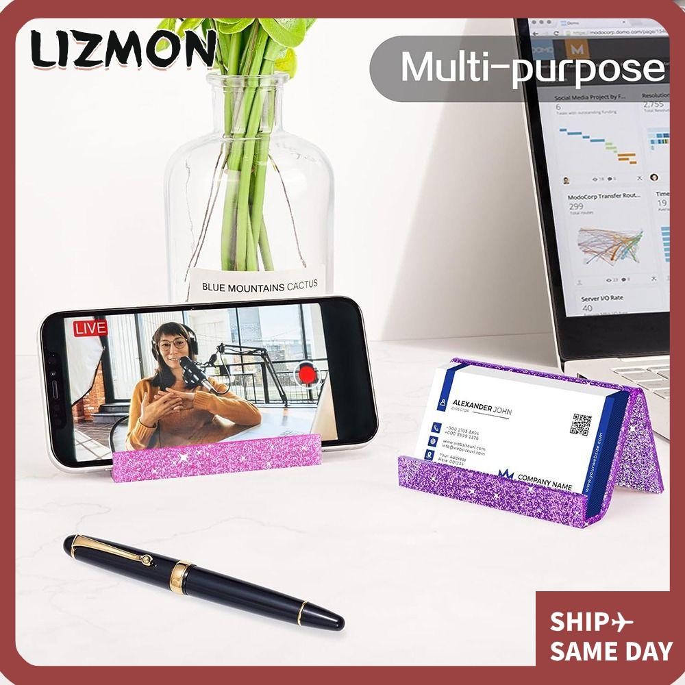 LIZMON Business Card Holder, Tabletop Accessories Acrylic Card Stand ...