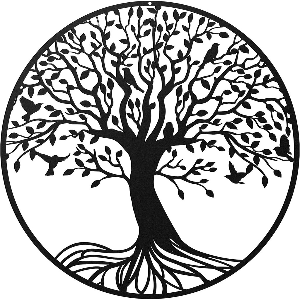 Tree of Life Metal Wall Art Wall Hanging Family Tree Wall Decoration ...