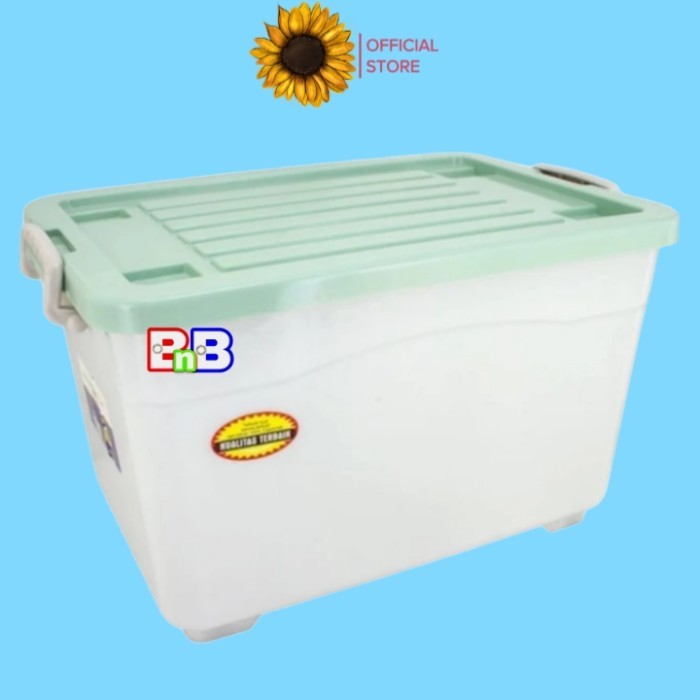 Container Box with Wheels 50 Liter Sierra Plastic Box | Shopee Malaysia