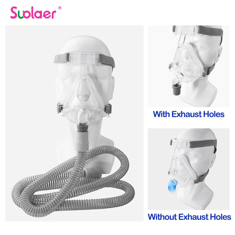 Suolaer Universal CPAP Full Face Mask Respirator Ventilator Nose Mask