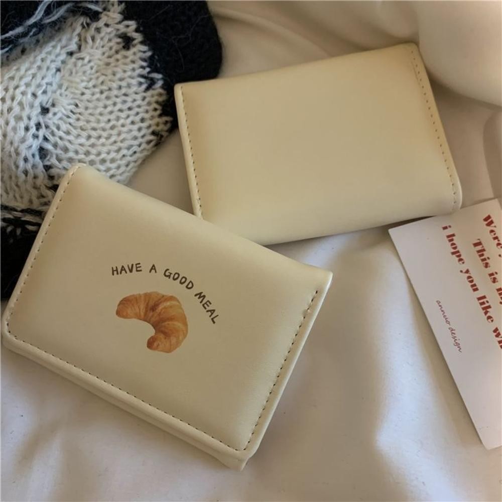 New Butter Toast Ins Cute Milk Yellow Short Wallet Korean Version ...