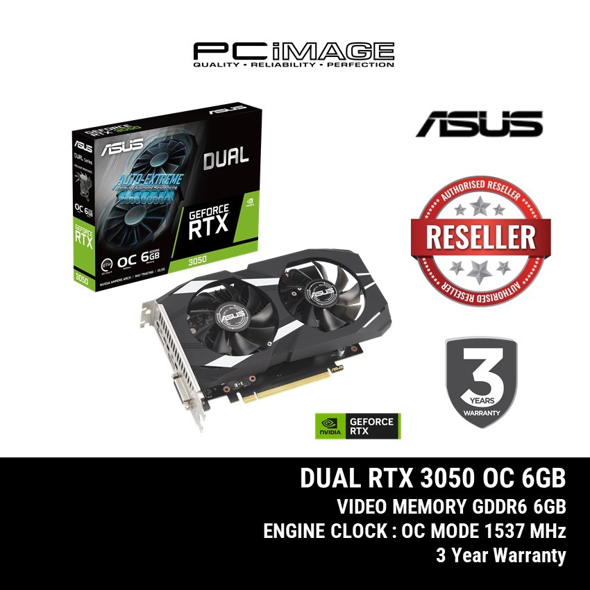 Asus Dual GeForce® RTX 3050 O6G