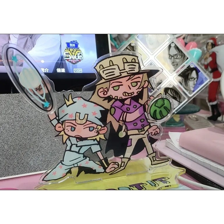 JJBA Steel Ball Run Acrylic Stand Johnny Joestar Figure Julius Caesar ...