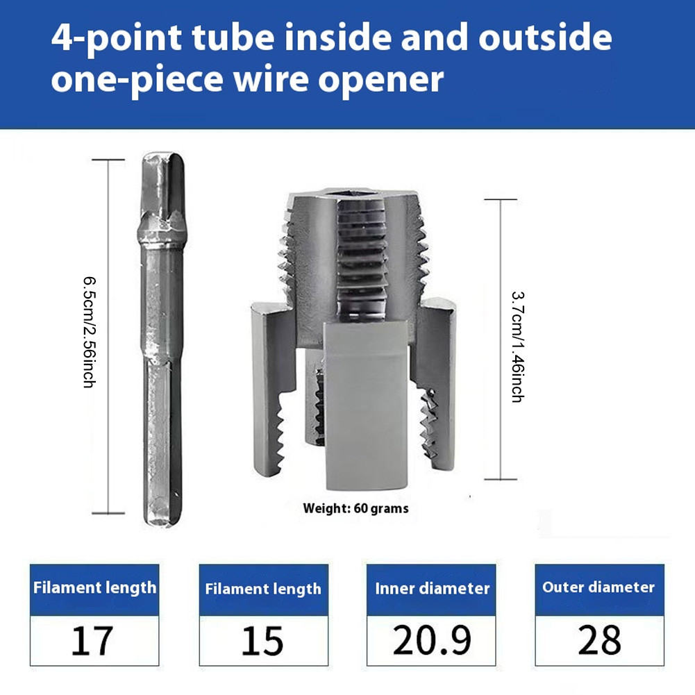 Integrated Internal & External Pipe Threading Tool 1/2in 3/4in Pipe ...
