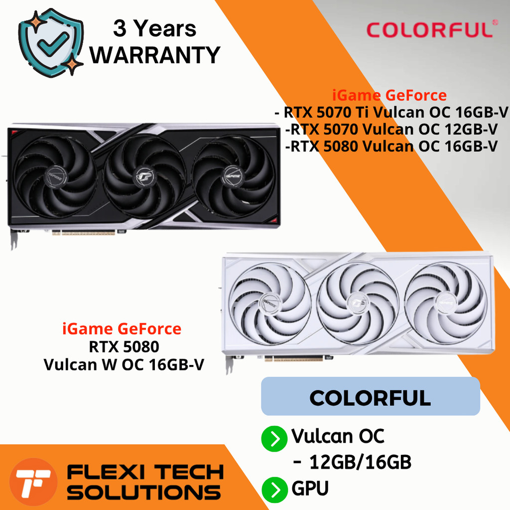 Flexi tech IGAME GEFORCE RTX 5070 TI / RTX 5070 / RTX 5080 VULCAN OC ...