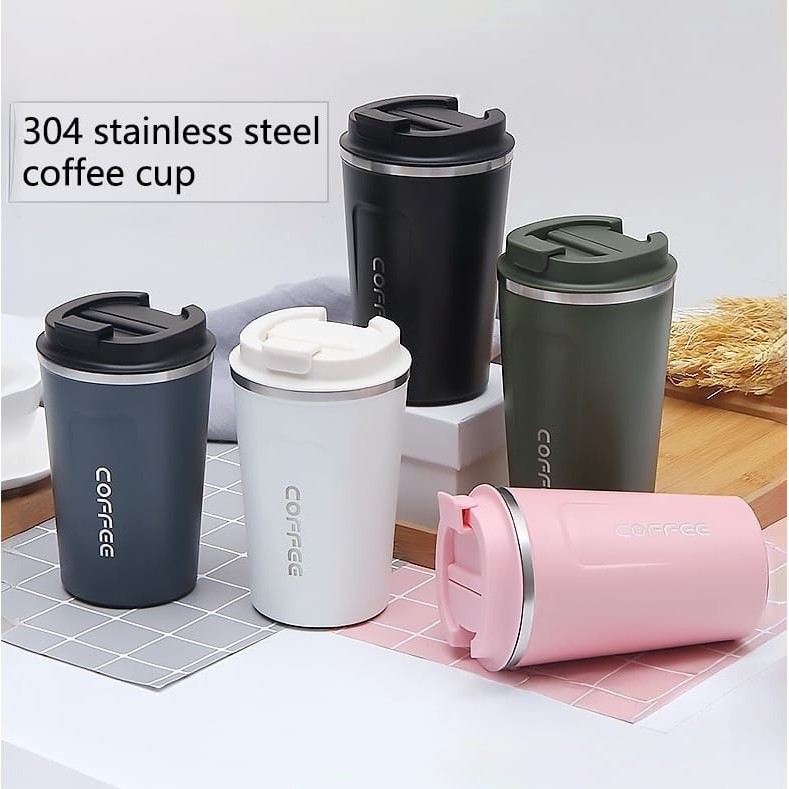510ml 304 Stainless Steel Coffee Mug Car Thermos Mug Leak Proof Travel ...