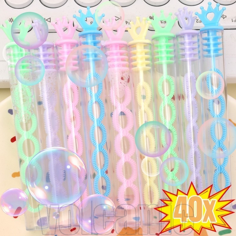 40Pcs Five-hole Crown Bubble Test Tube - Kids Interactive Toy - Mini ...