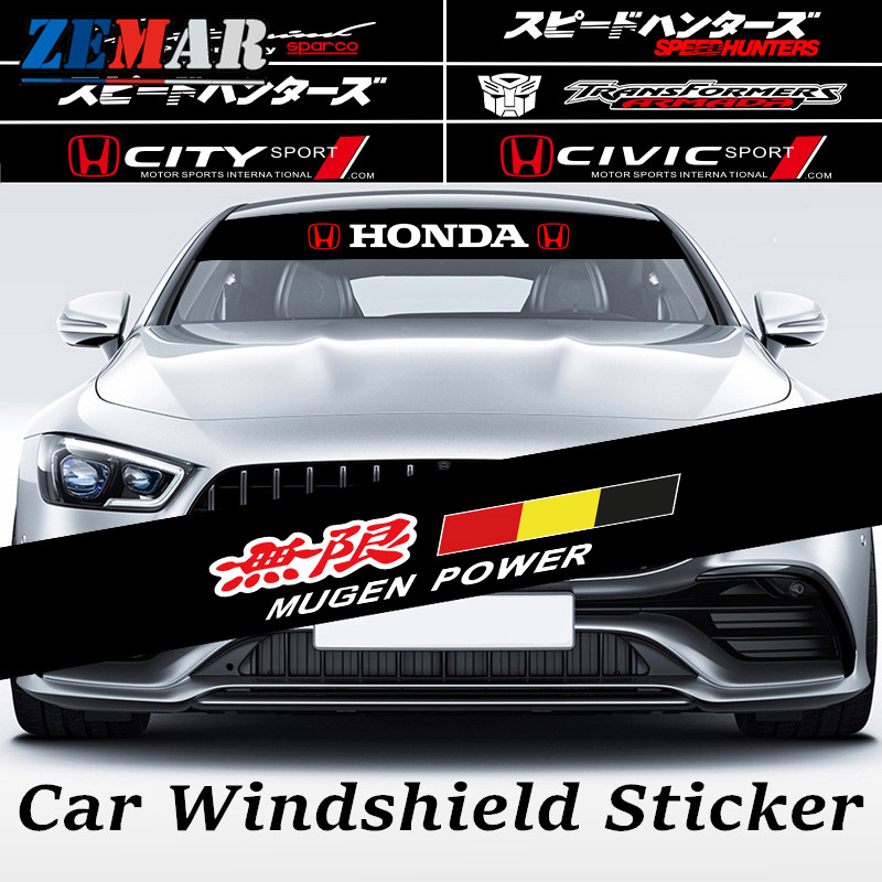 Honda Mugen Car Front Rear Window Sticker Car Windshield Decal ...