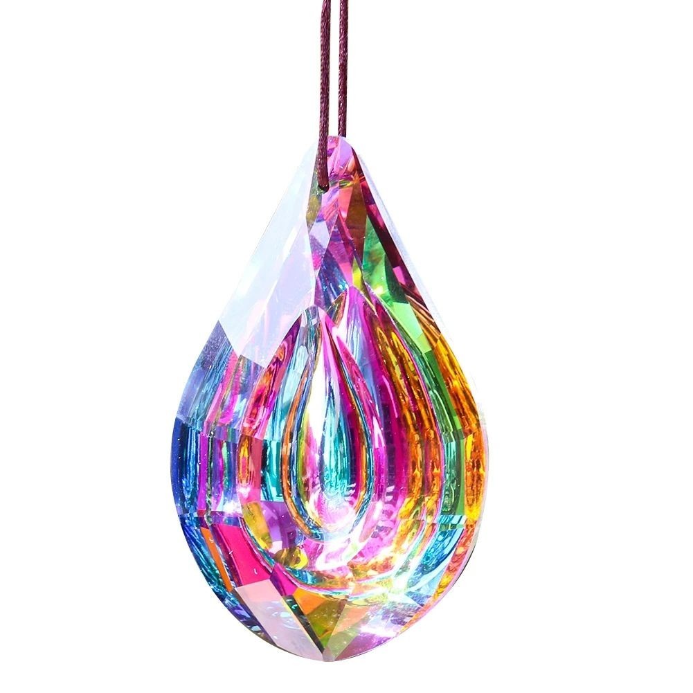 MerryNine 6 Pcs Clear Crystal Ball Prism Sun Shine Catcher Rainbow Pendants Maker, Hanging Crystals Prisms for Windows, for Feng Shui, for Gift (1.96/50mm 6Pack