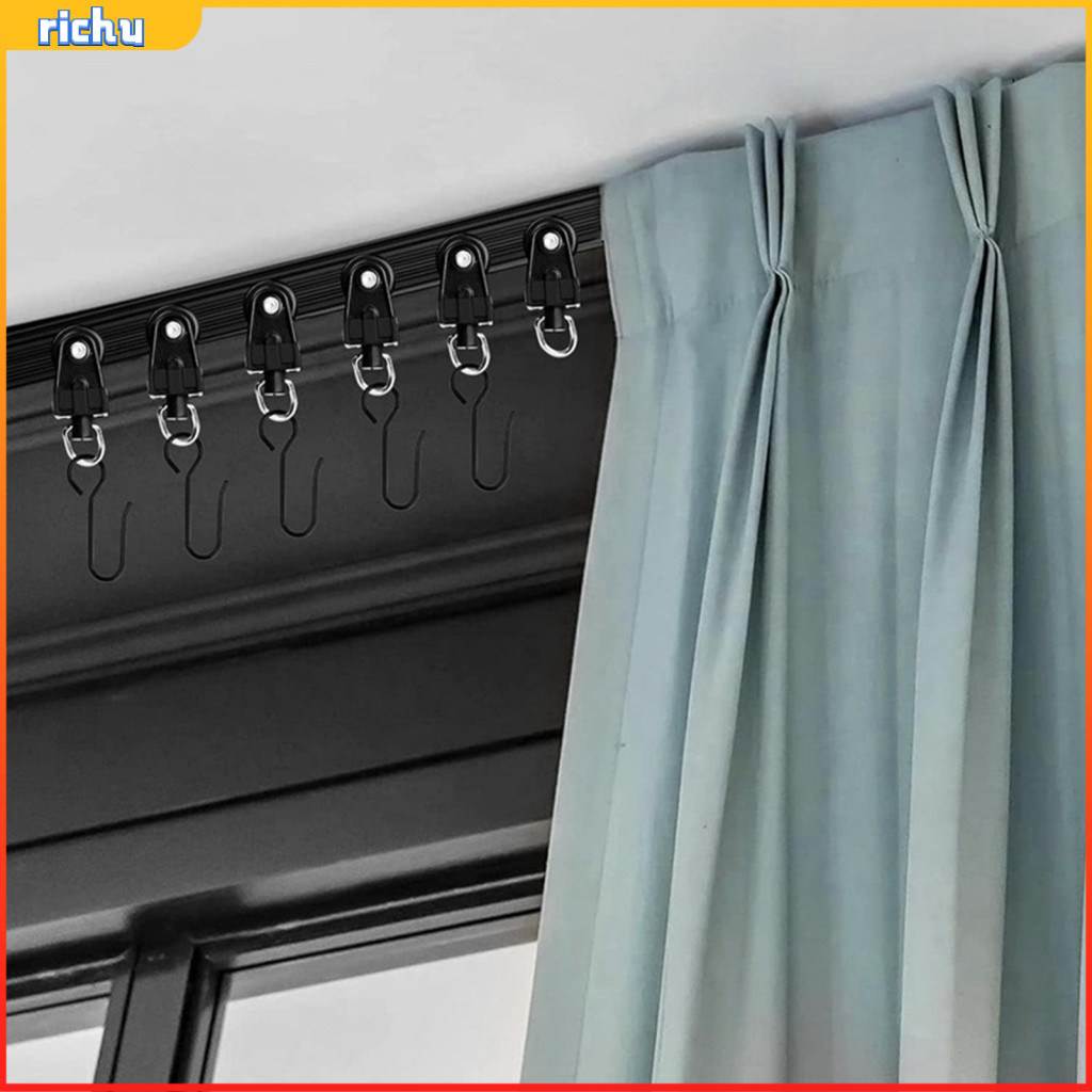 [Richu] Flexible Curtain Rod Bay Window Curtain Solution Versatile ...