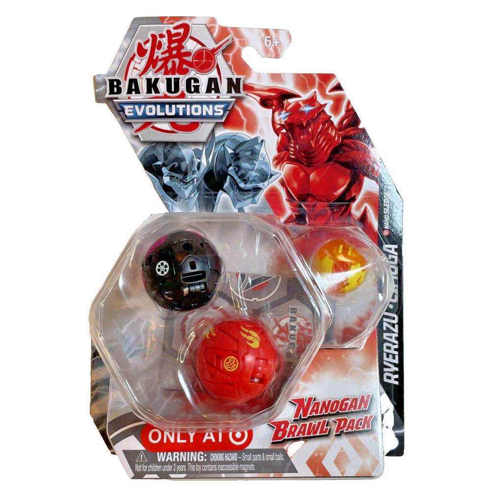 Bakugan Evolutions Nanogan Brawl Pack - Ryerazu, Cimoga, Nano Sledge ...