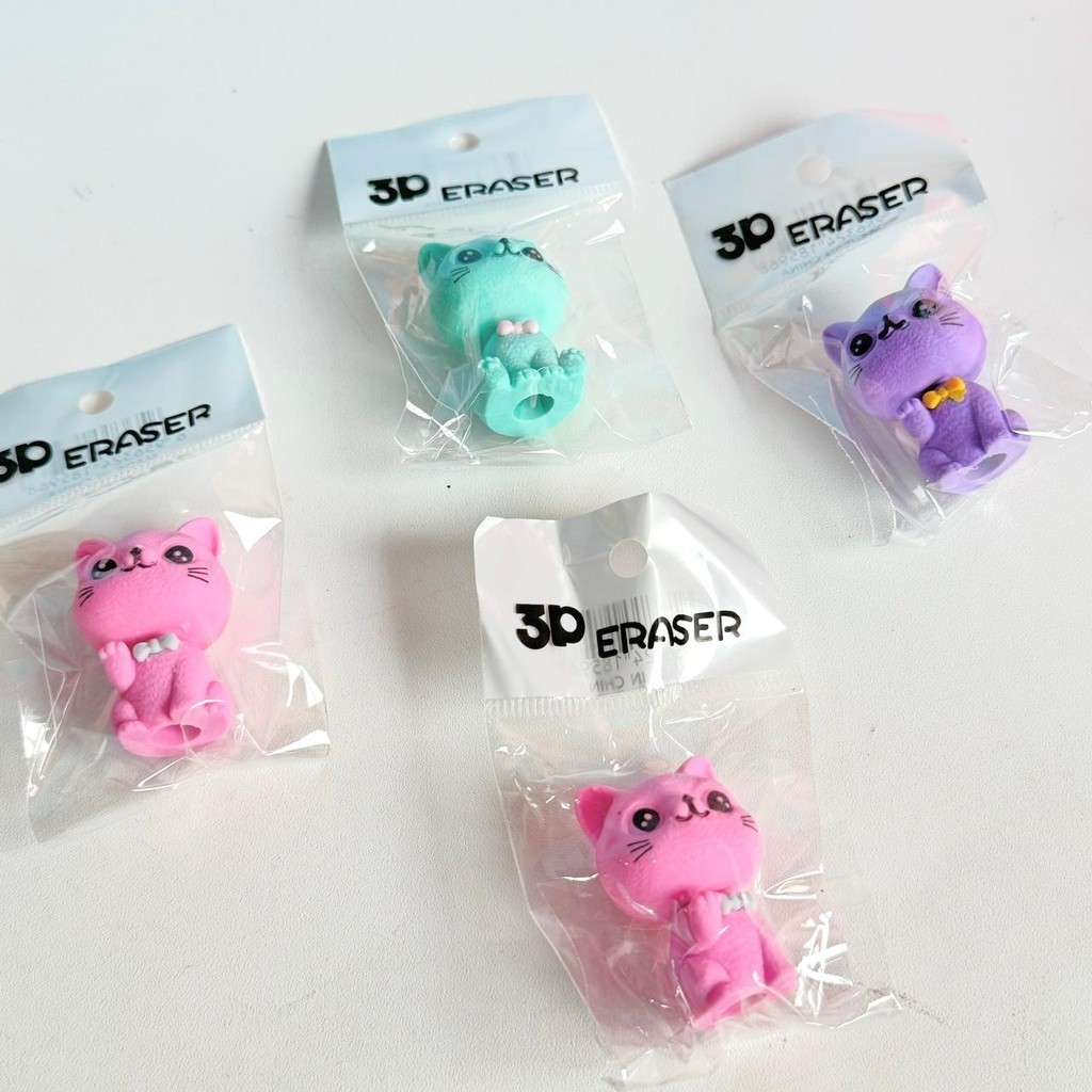 Eraser 3D CHARACTER STATIONERY ERASER 3D shape Cute cfc | Shopee Malaysia