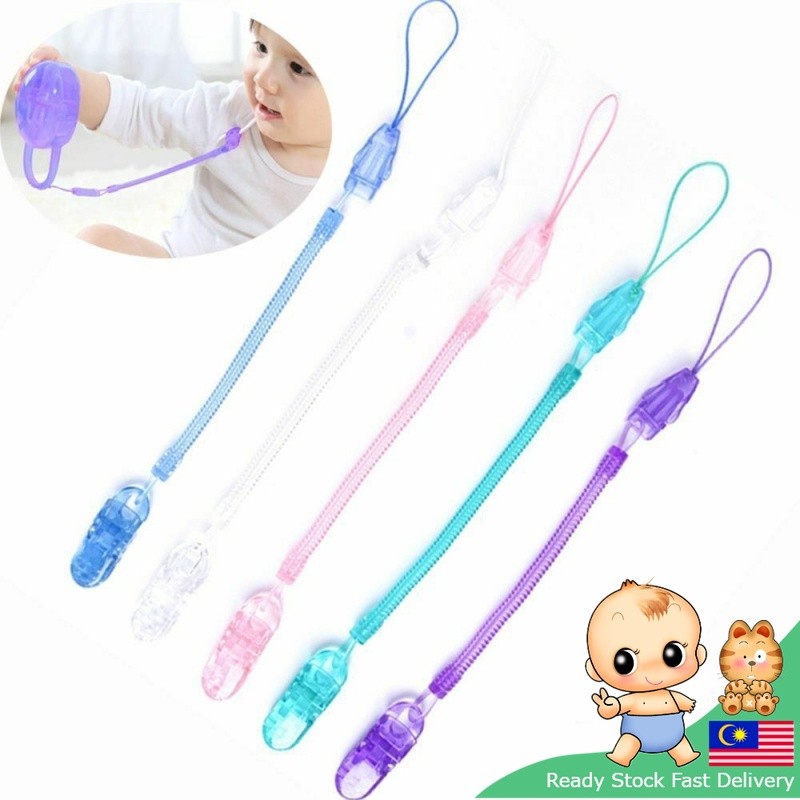 Pacifier Baby Spring Nipple Clip Chain Rantai Klip Puting Spring Bayi ...