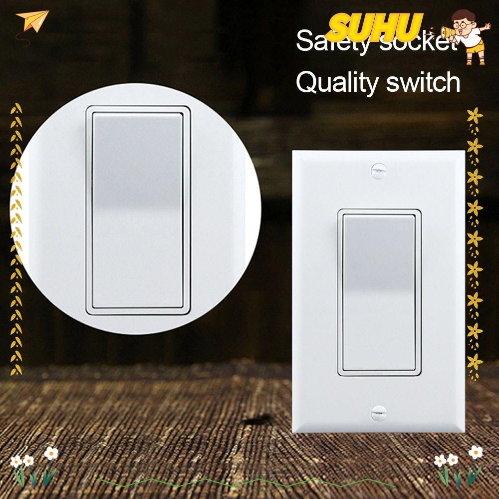 SUHU Push Button Switch 1/2 Gang 1 Way Stable 125V 15A Wall Light ...