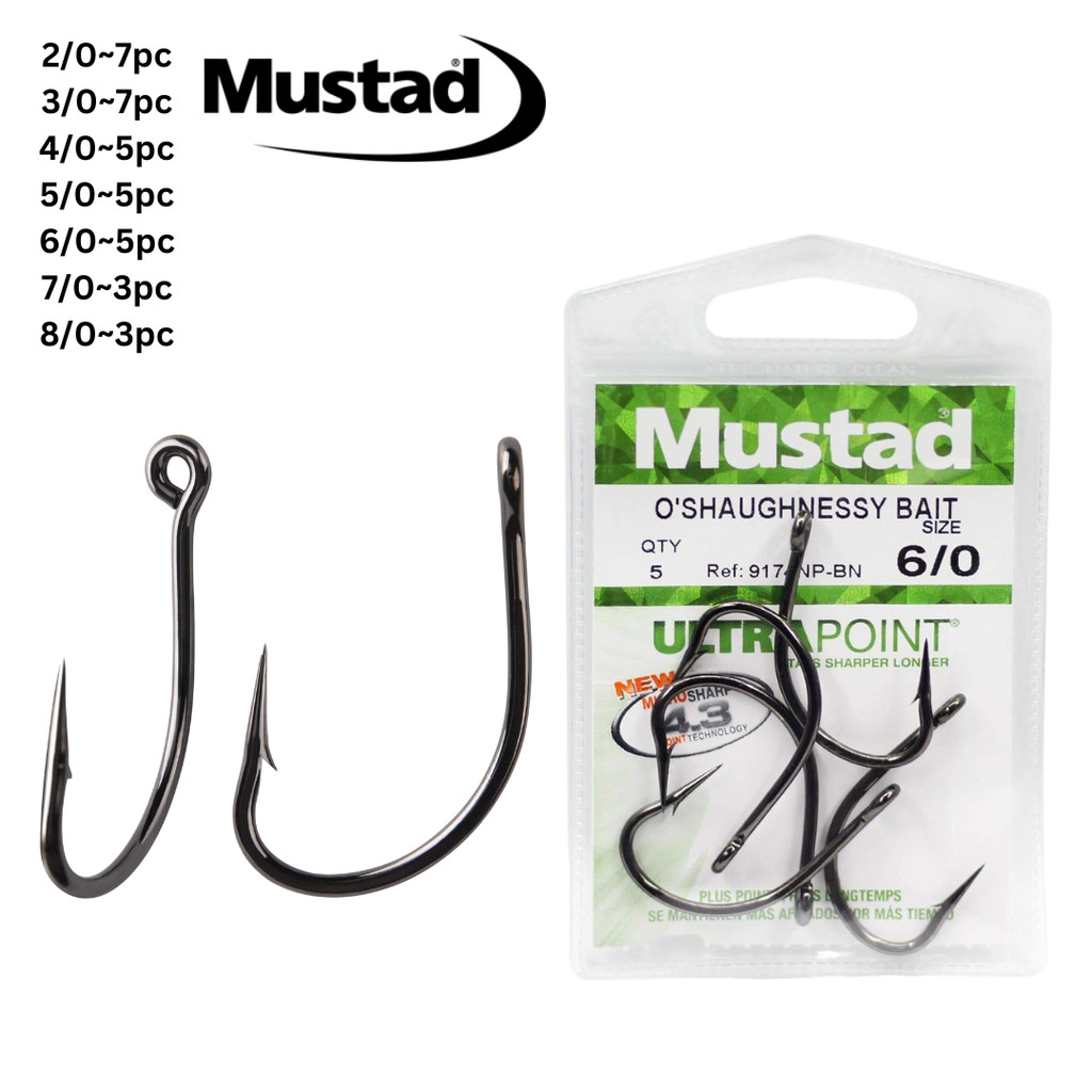 Hameçons Mustad O'Shaughnessy Taille 4 - Qualité 23407 B, Pour Mouche, 10 Boîtes, Occasion