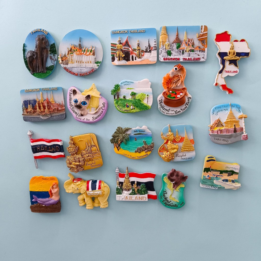 Aimant Frigo Souvenir Phuket Thaïlande - Magnétique 7x4,5 Cm, Couleur Vive, Modèle MG-10 - 12