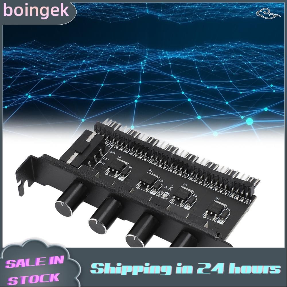 Boingek 4 Knob Cooling Fan Speed Controller PC 8 Channels Hub 4PIN ...