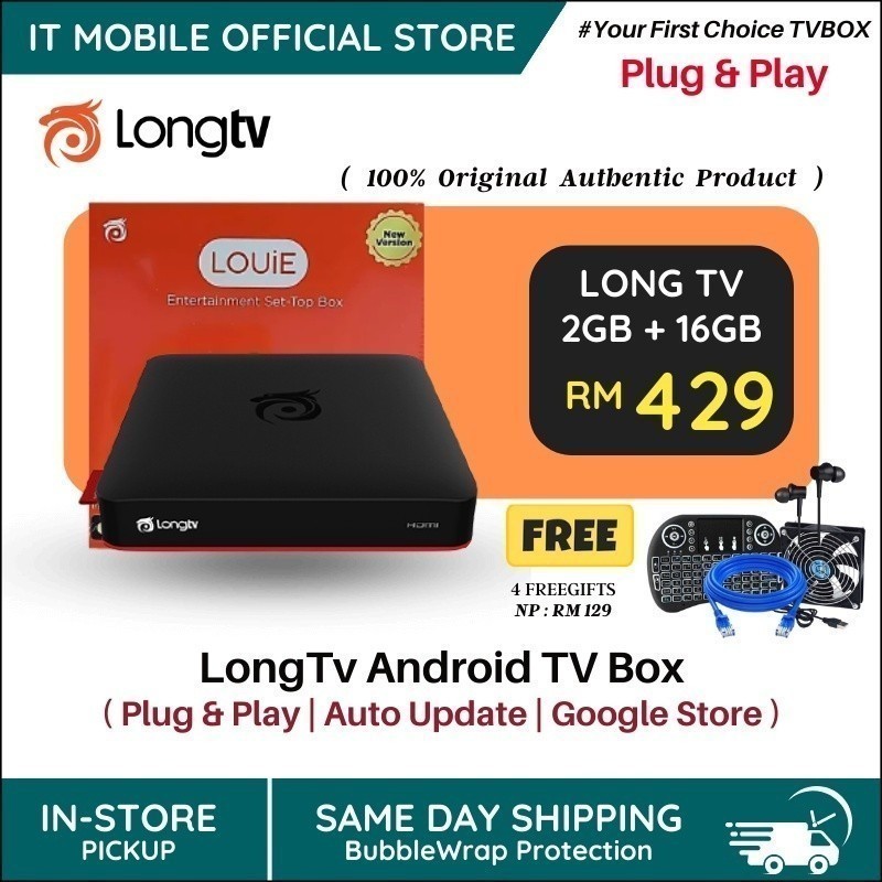 LONGTV LONGBOX TV ANDROID SMART MEDIA BOX MALAYSIA VERSION ANDROID 10 ...