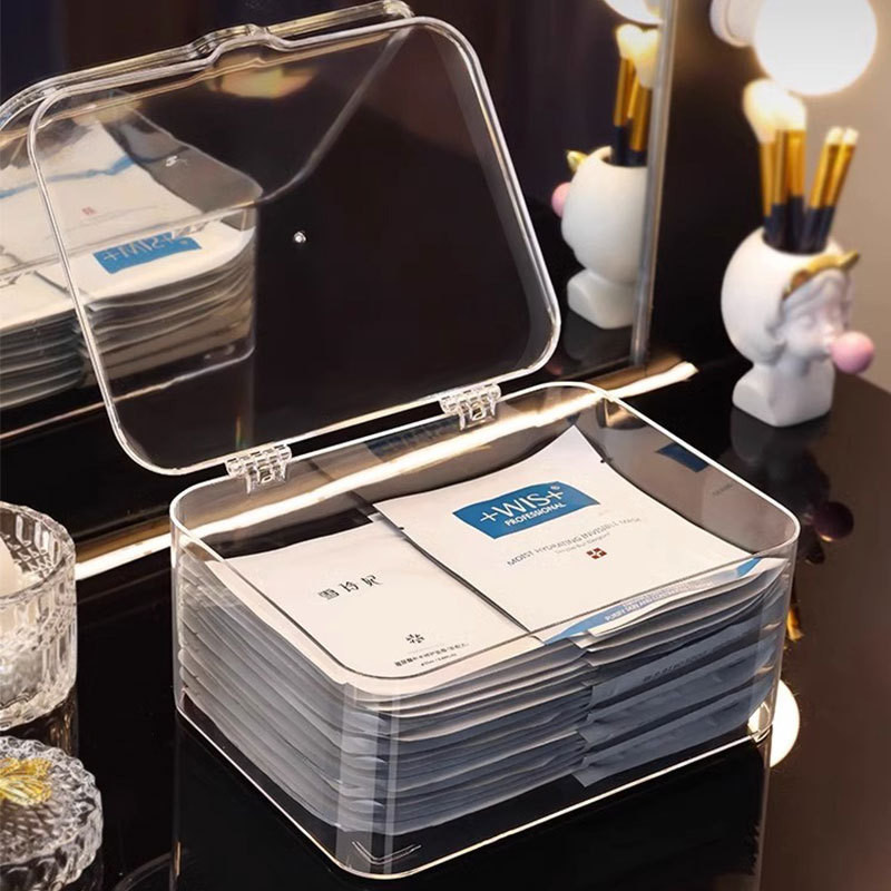 Public Mask Storage Box Cosmetics Rack Transparent Skin Care Products ...