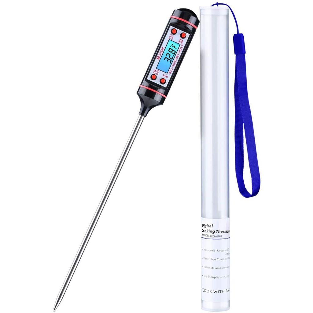 Kitchen Food Digital Thermometer LCD Screen for Food, Meat, Grill, BBQ ...