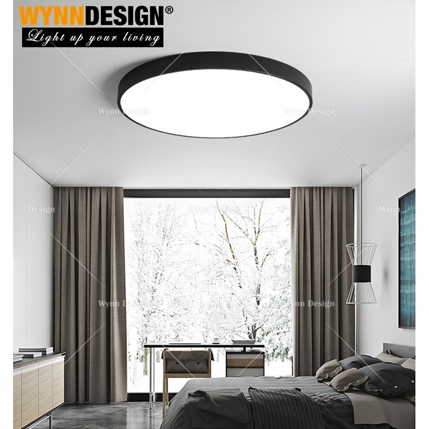 80cm/100cm Membrane Light Black Casing Modern LED Ceiling Light Modern ...