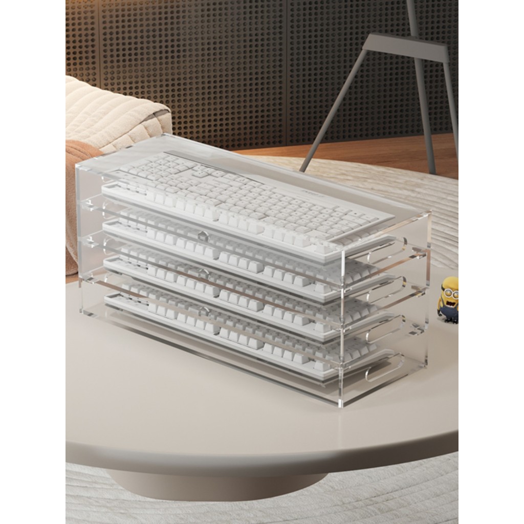 Mechanical Keyboard Display Stand Acrylic Storage Compartment Desktop ...