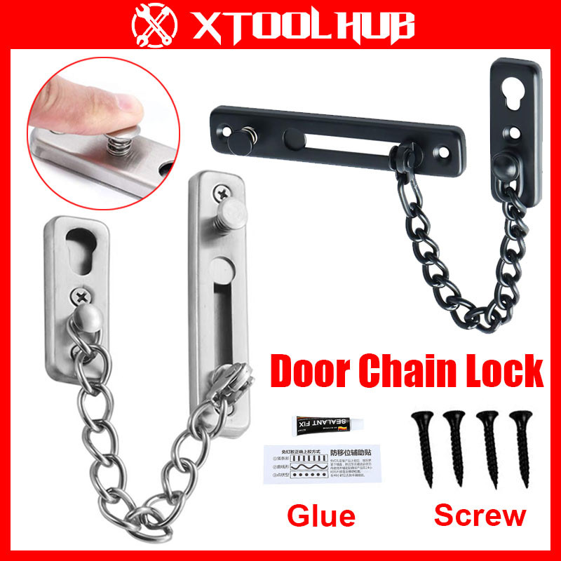 Stainless Steel Door Chain Lock Security Anti-theft Door Chain Latch ...